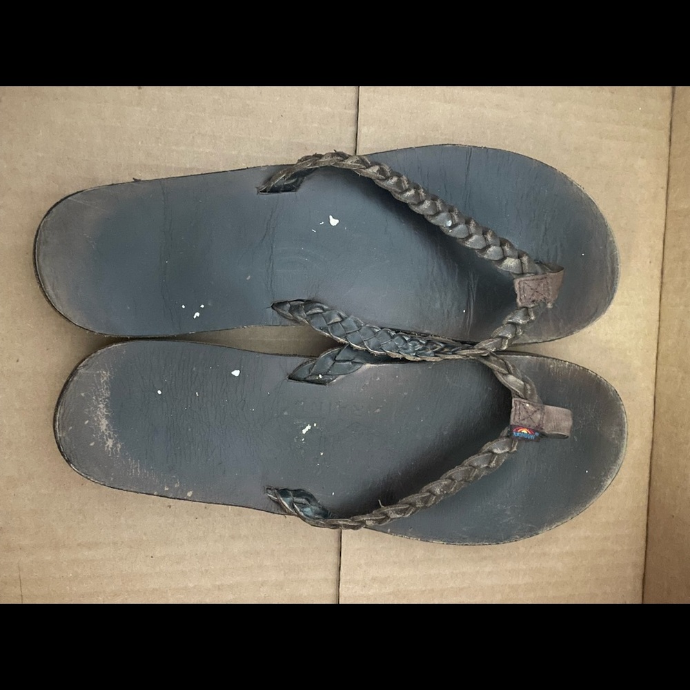 Faux Leather Braided Flip Flop - Arch Support 🩴